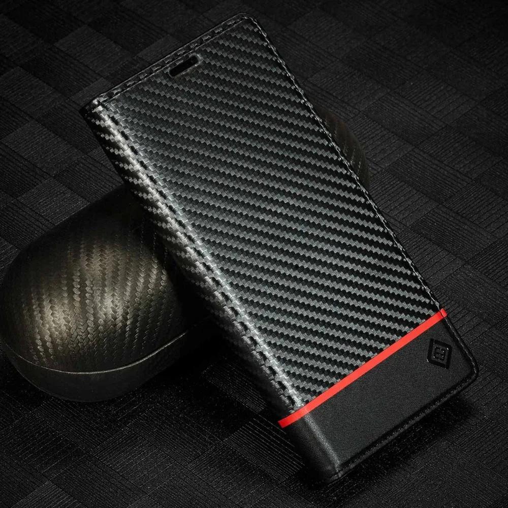 Чехол для телефона Redmi Note 14 13 12 11 Pro Plus 11S 12S POCO X6 X5 14C 13C 5G Магнитный чехол-кошелек из углеродного волокна из кожи