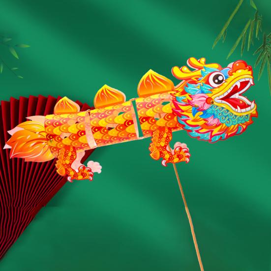 Весенний фестиваль Фонарь Дракона Праздничная вечеринка Пластиковый фонарь ручной работы для китайского Нового года Светодиодные светящиеся украшения дракона для покупок в помещении и на открытом воздухе