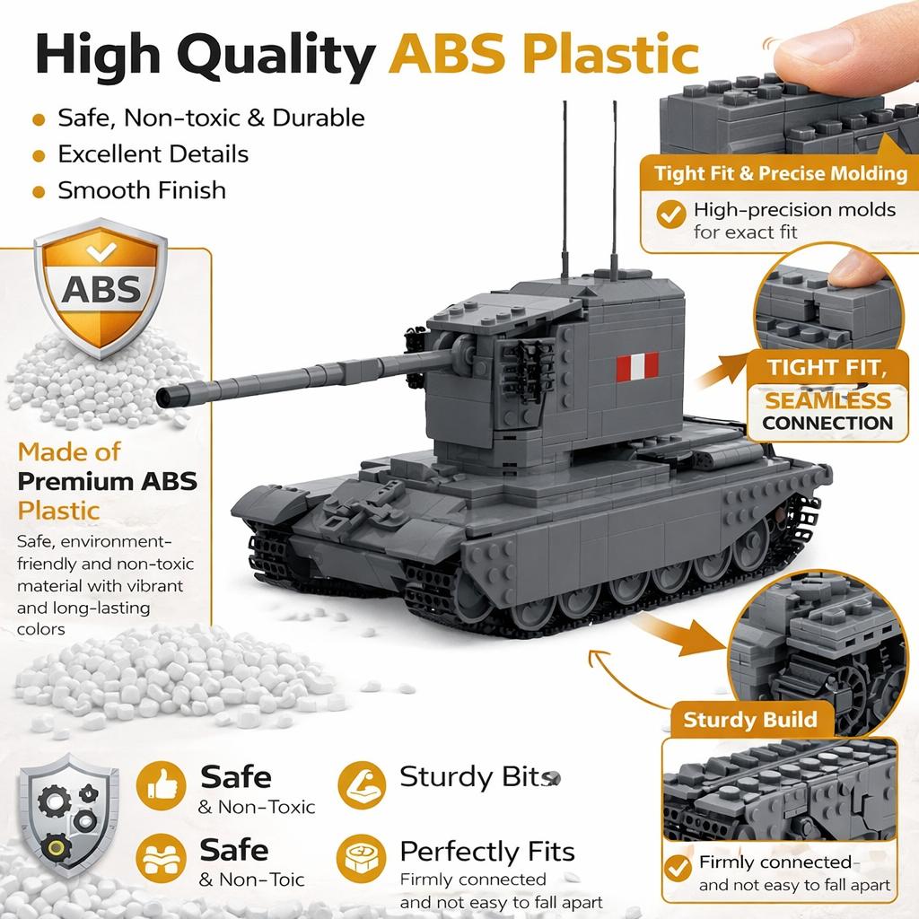 Конструктор MOC FV4005 Истребитель танков | 931 деталь | Военный набор кубиков | Коллекционная модель для взрослых и подростков | Подарок на тему военной истории