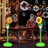 Automatic sunflower Bubble Gun Electric Street Lamp Soap Bubble Machine Maker Outdoor Games for for Wedding Birthday Party Toys