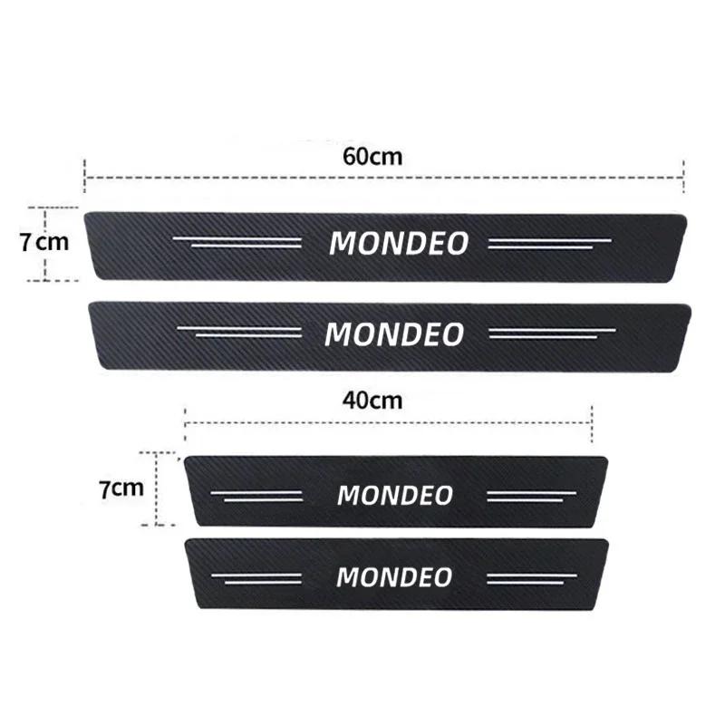 hrkqj5 For Ford Mondeo Luminous Door Threshold Stickers Scuff Scratch Car Door Threshold Protective Trunk Strips Anti kick Stickers