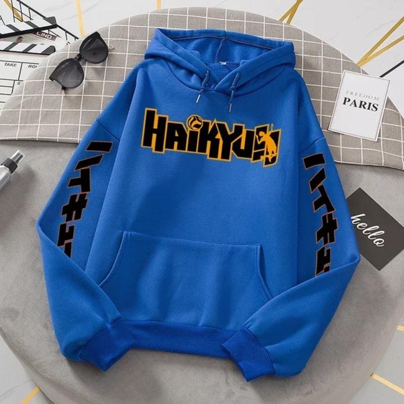 Толстовки с принтами японского аниме Haikyuu, мужские новые модные флисовые толстовки в стиле хип-хоп, пуловеры с круглым вырезом, милая мужская одежда