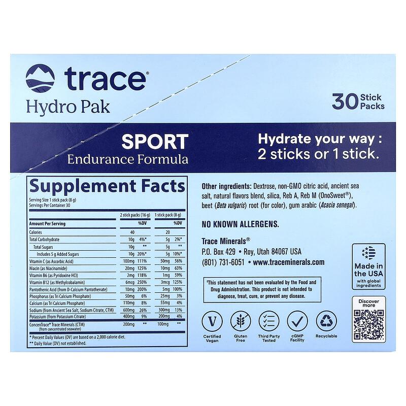 Hydro Pak Sport, Strawberry Coconut, 30 Stick Packs, 0.28 oz (8 g) Each