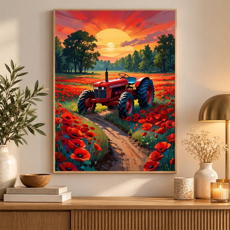 Massey Ferguson Diamond Painting Kit 5D Full Drill DIY Diamond Mosaic Wall Art Home Decor