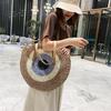Round Women Handbag Handmade Shoulder Bag Bohemian Summer Beach Bags Woven Straw Bag Large Capacity Female Travel Tote