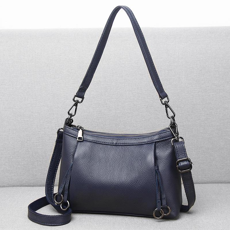 Сумка подмышкой, первый слой из коровьей кожи, модная сумка, натуральная кожа, одно плечо, через плечо, портативная, повседневная, мягкая кожаная сумка для мам среднего возраста, маленькая сумка