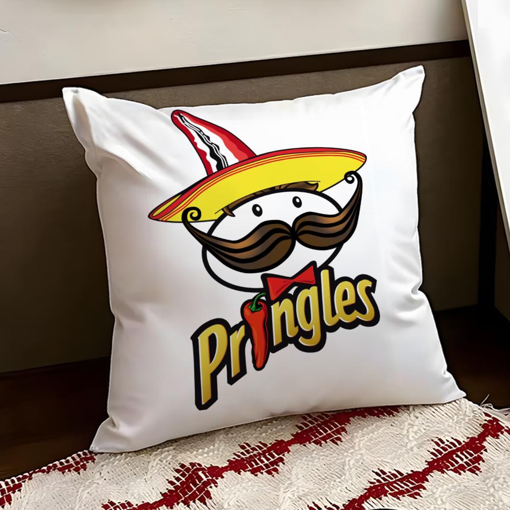 Classic PPringles Cushion Cover Reversible Soft Durable Pillow Cover Home Car MultiScene Use for Daily Comfort