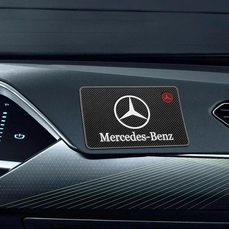 1PCS Black Car Dashboard Silicone Non Slip Mat Phone Holder Anti-skid Pad Auto Accessories For Mercedes Benz AMG A R G Class GLK AA4