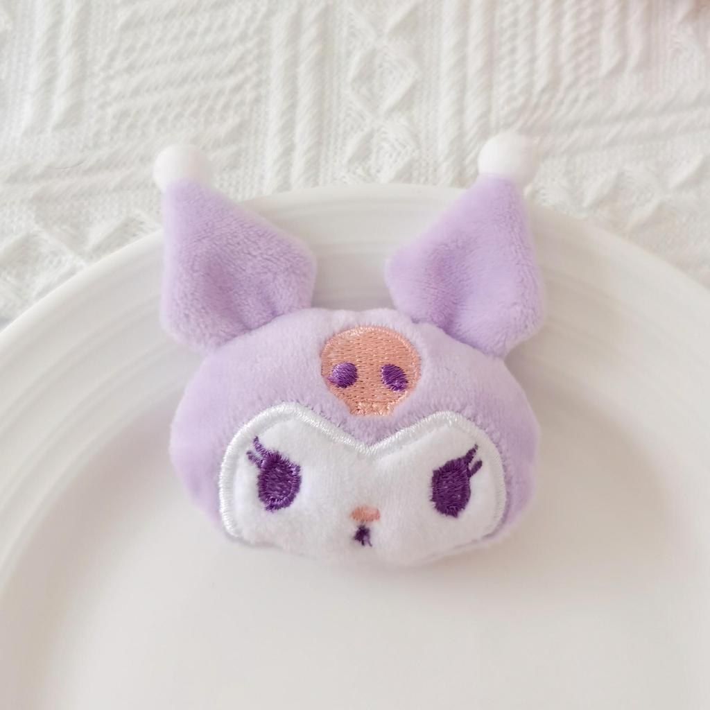 Sanrio My Melody & Cinnamoroll Плюшевая повязка на голову, брошь и подвеска для сумки