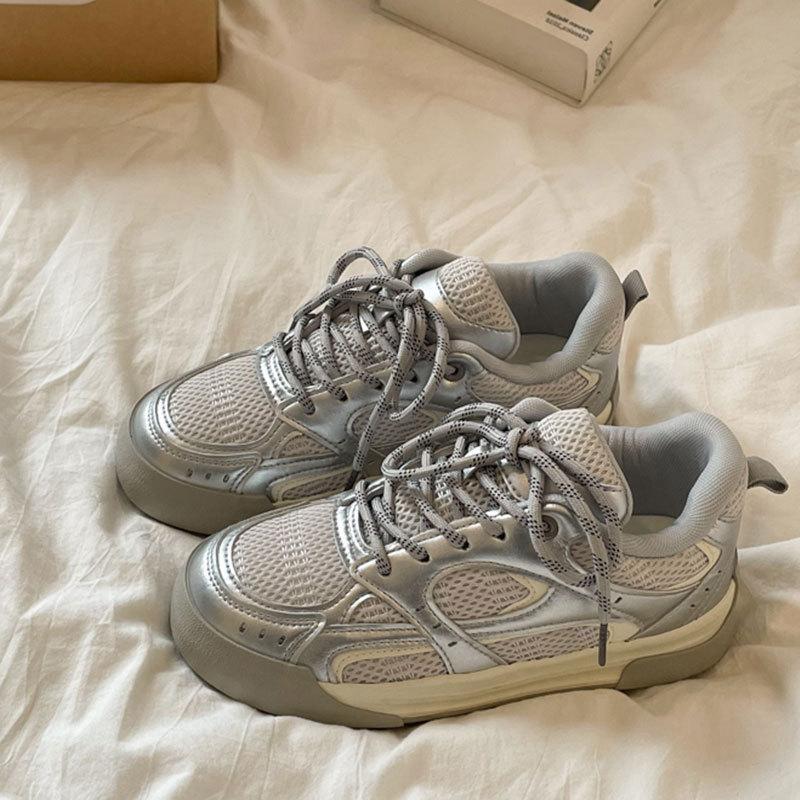 Mesh Breathable Little White Shoes Women's Spring 2025 New Niche Design Emotion Training Shoes Versatile Sports and Leisure Shoes