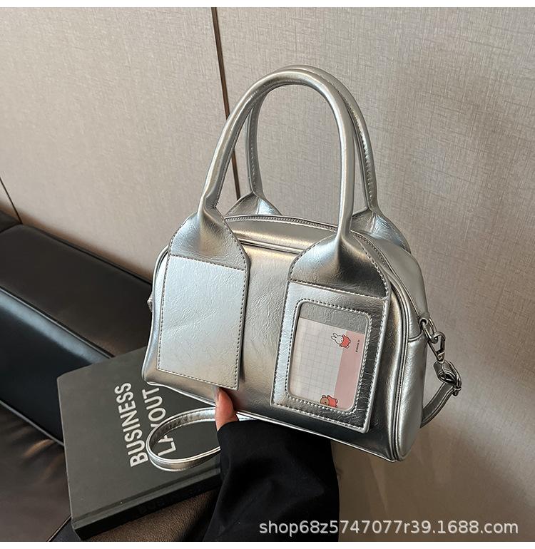 Korean Fashion Small Square Bag Women's Handbag 2025 New Simple Pocket Versatile Shoulder Crossbody Bag