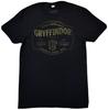Harry Potter Mens Gryffindor House Vintage Graphic Black Shirt New S