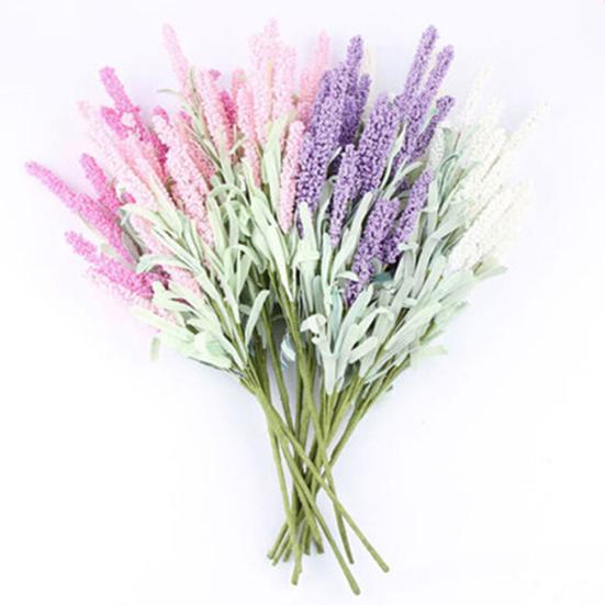 Искусственный цветок лаванды, листья, букет, домашний свадебный садовый декор, 12 головок