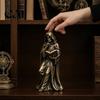 Уникальная Фэнтези Коллекционная Готическая Фигурка Жнеца с Капюшоном, Читающего Книгу, из Смолы, Мистический Череп Колдуна, Настольный Аксессуар Dark Academia