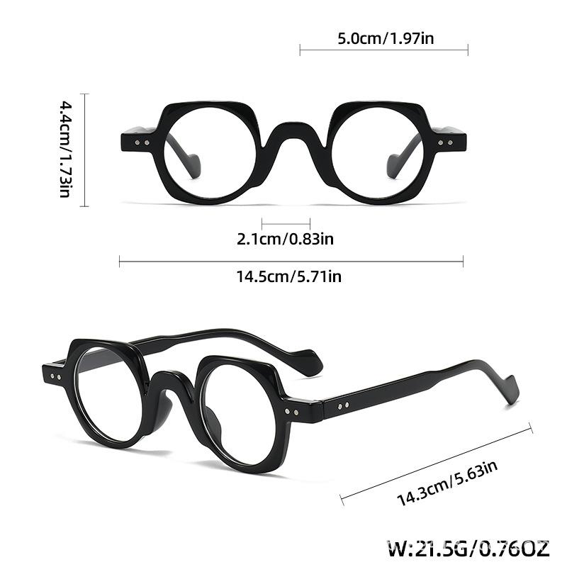 Fashion rice nails personalized square round frame literary flat mirror anti-blue light men and women's new glasses frame tide