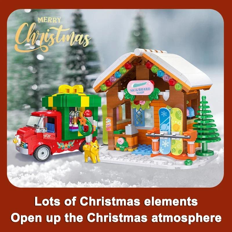 TOYLINX DIY Модель Рождественский Набор Строительных Блоков Детская Игрушка Строительные Блоки Настольное Украшение Украшение Детской Комнаты Подарки