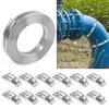 Stainless Steel Pipe Hose Clamps Rustproof Corrosion Resistant Adjustable