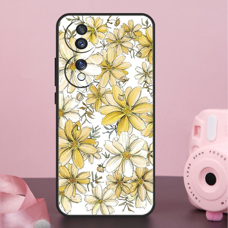 Желтые Цветы Космоса Лавандовый Чехол Для Honor 200 400 Pro 50 70 90 X9a X9b X9c X9d X8b X8c Win Magic 7 Lite 5 6 8 Pro Обложка