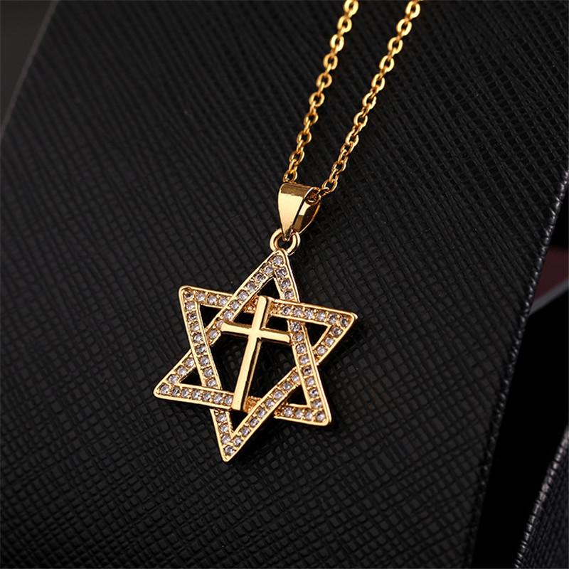 Vintage Punk Zircon Cross Pendant Necklace Stainless Steel Fashion Choker Collar Jewelry Birthday Gifts For Women Girls