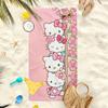 Hello Kitty Beach Towel Cartoon Flower Print Microfiber Quick Dry Bath Towel Oversized Absorbent Beach Blanket