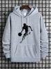 2026 Autumn/Winter  Basketball Player Silhouette Print Long-Sleeved Hooded Shirt Hip-Hop Casual Streetwear