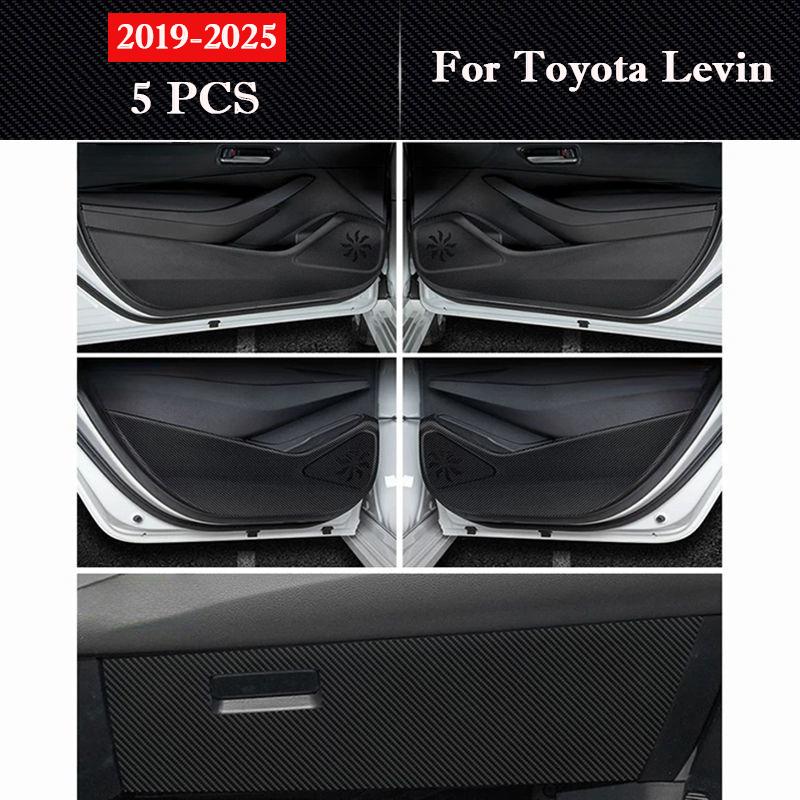 Для Toyota Levin 2019-2026 Автомобильные накладки на двери от пинков Защитные коврики Наклейки для защиты перчаточного ящика Пленка устойчивая к царапинам Аксессуары для интерьера