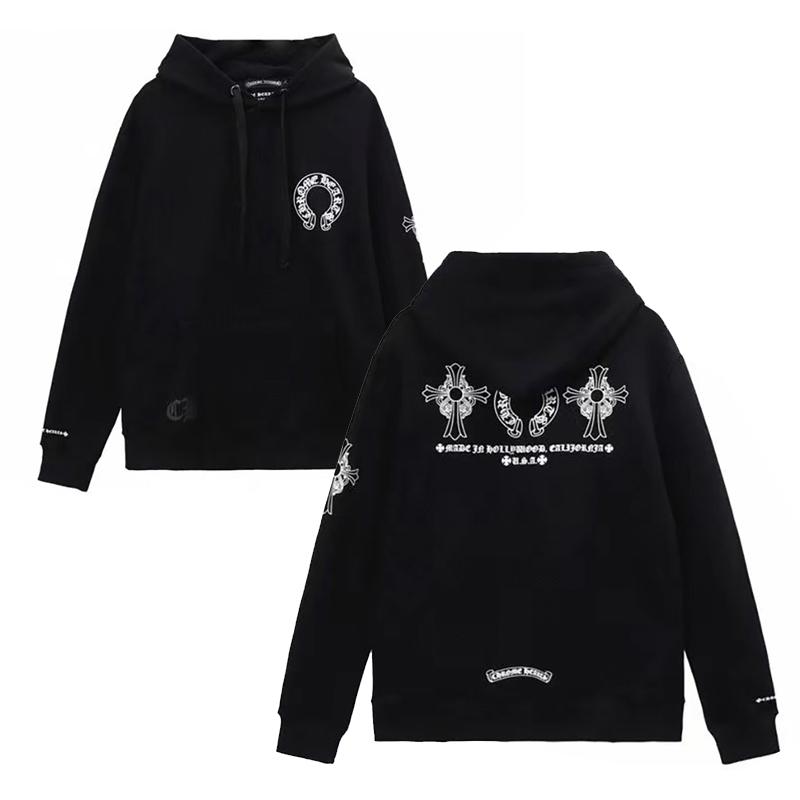 816 CHROME HEARTS 2026 Осень-Зима Новая Классическая Толстовка с Капюшоном Большого Размера с Логотипом, Подходит для Ношения Парами