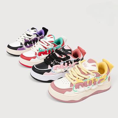 Новые национальные модные стильные кроссовки с буквенным принтом, повседневные кроссовки с толстой подошвой