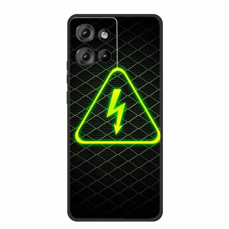 Чехол из ТПУ для Motorola Moto G 2025 Чехол Мультяшный Черный Силиконовый Мягкая Задняя Крышка Чехол для Moto G75 Edge 60 Pro Fusion Чехол для Телефона