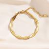 Special Compression Plating Surgical Plating Women's Bracelet Two-fold Pure Gold Thick Titanium Medal Ring Bangle 14K
