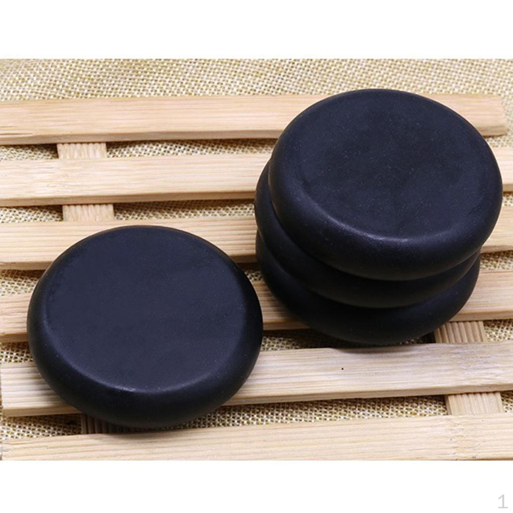4 Pcs, Massage Large S Natural Rock Basalt