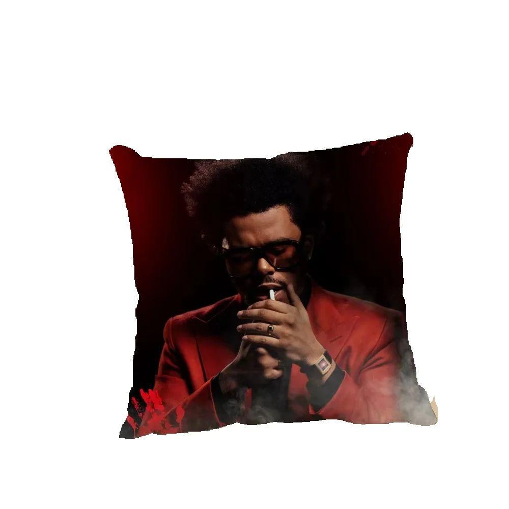 1 шт. Наволочка The Weeknd Starboy, Полиэстер 2D Двусторонний принт, Чехол для подушки с мерчем рэпера-певца, Декоративная подушка