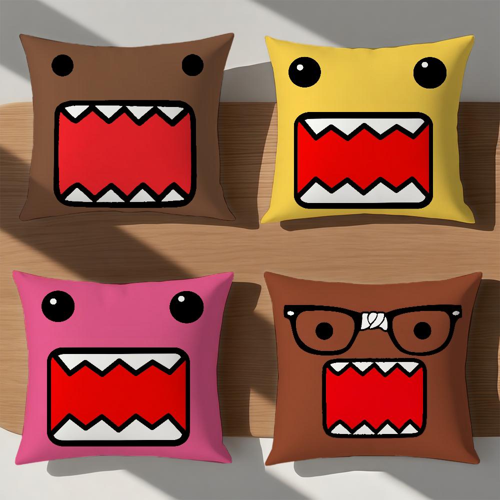 Милая Забавная Мультяшная Мем D-Domo Kun Розово-Коричневая Удобная Мягкая Наволочка Для Дивана Гостиной Домашний Декор Защитные Чехлы