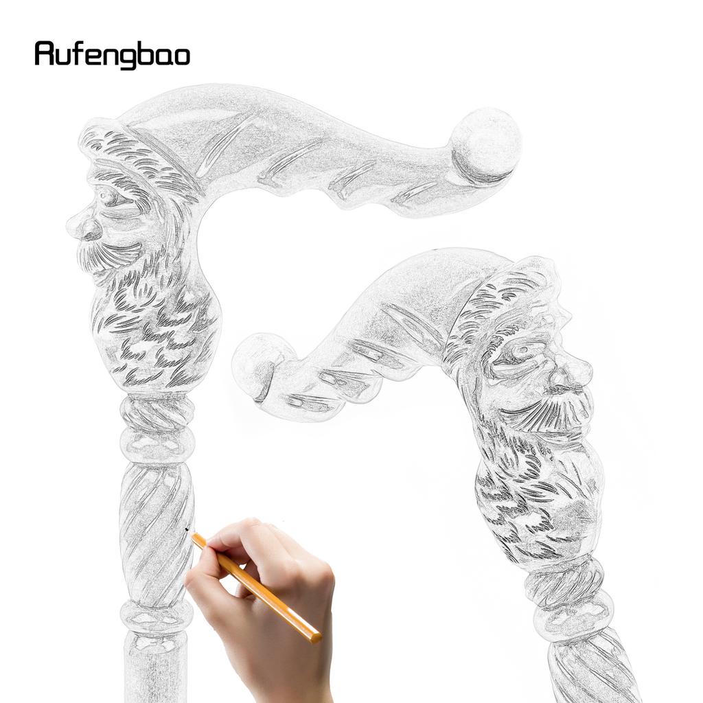 Санта-Клаус коричневая деревянная модная трость, декоративная деревянная трость для косплея, вечерние, Хэллоуин, булава, палочка, 96 см