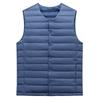 Winter Light White Eiderdown Warm Vest Men's Plus Large Size Collarless Short Down Vest Coat