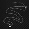 Korean Style Stainless Steel U-Shaped Pendant Necklace with Lobster Clasp Adjustable Chain - Christmas Gift