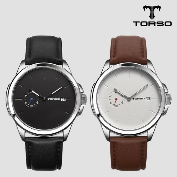 TORSO Кожаные мужские часы Torso T106L Combe с гравировкой, популярные корейские часы