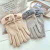 Full Finger Gloves Autumn Winter Female Gloves Korean Style Gloves  Driving Mitten