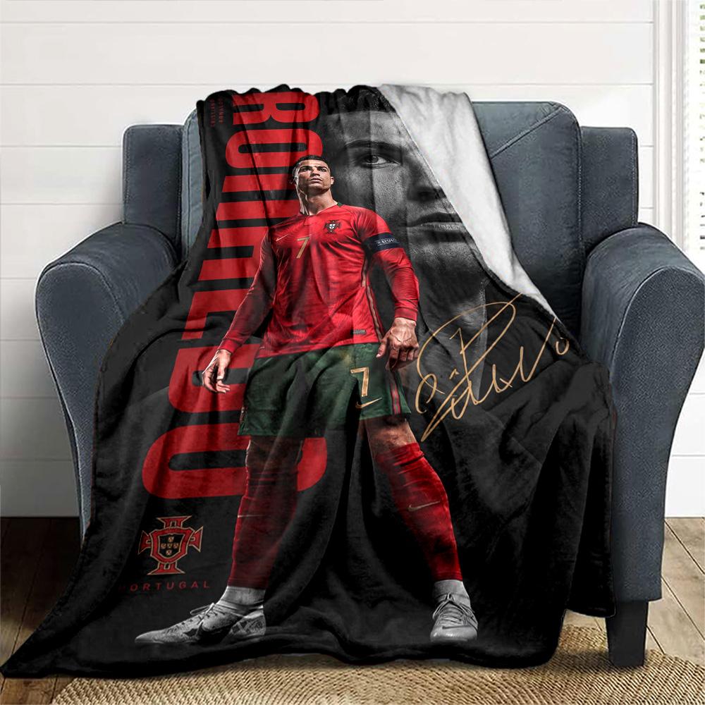 Cristiano Ronaldo's Legacy Blanket Ultra-Soft Perfect for Office Chair Livingroom Couch Four Seasons Multipurpose Modern