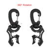 1Pc Outdoor Scuba Diving Double BCD Low Pressure Hose Clip Holder with Snap Hook Buckle(Black)