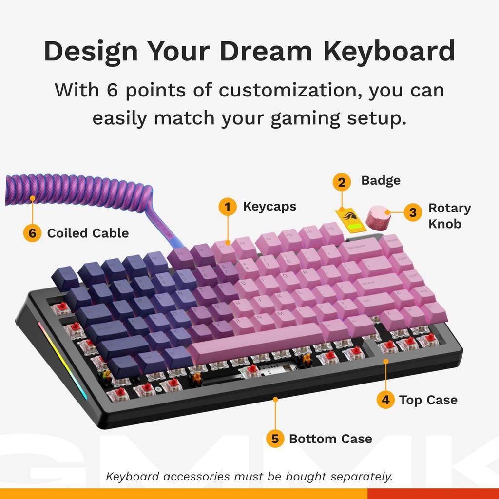 Glorious GMMK 3 PRO HE Готовая Беспроводная Черная Игровая Клавиатура KB0841 75% (Английская раскладка) GLO-KB-GMMK3-PRO-75-PB-HE-WL-BLK-US