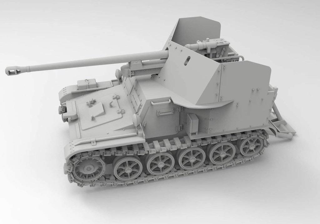 Das Werk Scale German 5cm PaK 38 Tank Destroyer Plastic Model Kit USCDW35017 1/35 Pz.Sfl.1a VK3.02
