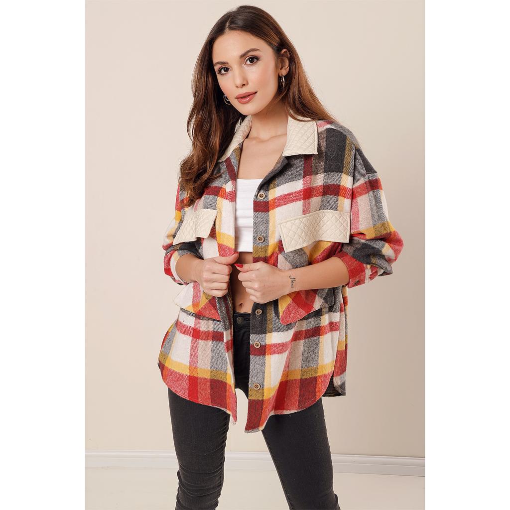 Рубашка оверсайз Lumberjack с карманом для сумки и украшением