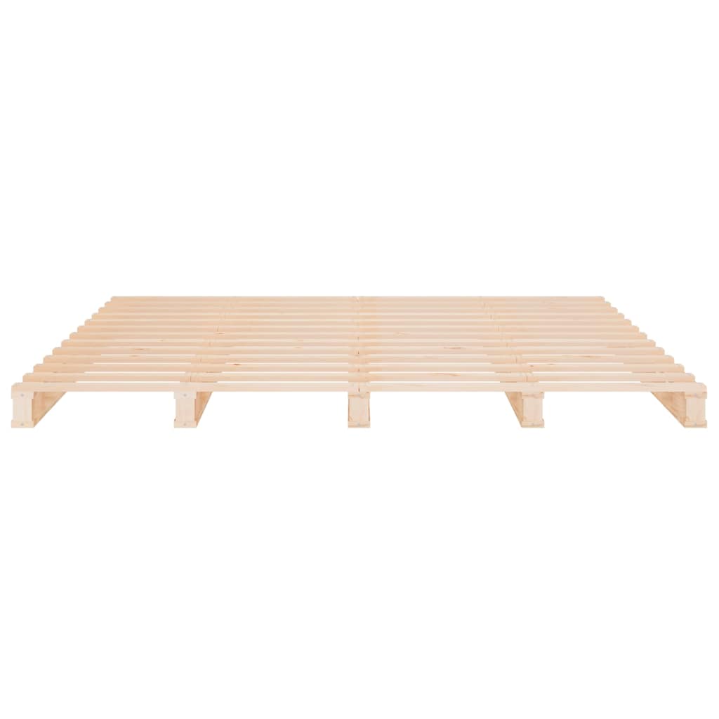 vidaXL Palettenbett 140x190 cm Massivholz Kiefer