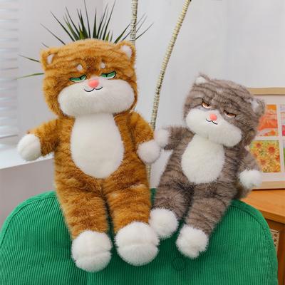Новый узор Плюшевая игрушка кошка Кукла Милая кошка Забавная кукла с выражением Девочка Подушка для обнимания