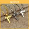 Submachine Uzi Gun Alloy Pendant Trendy Chain Necklace With Design Geometric