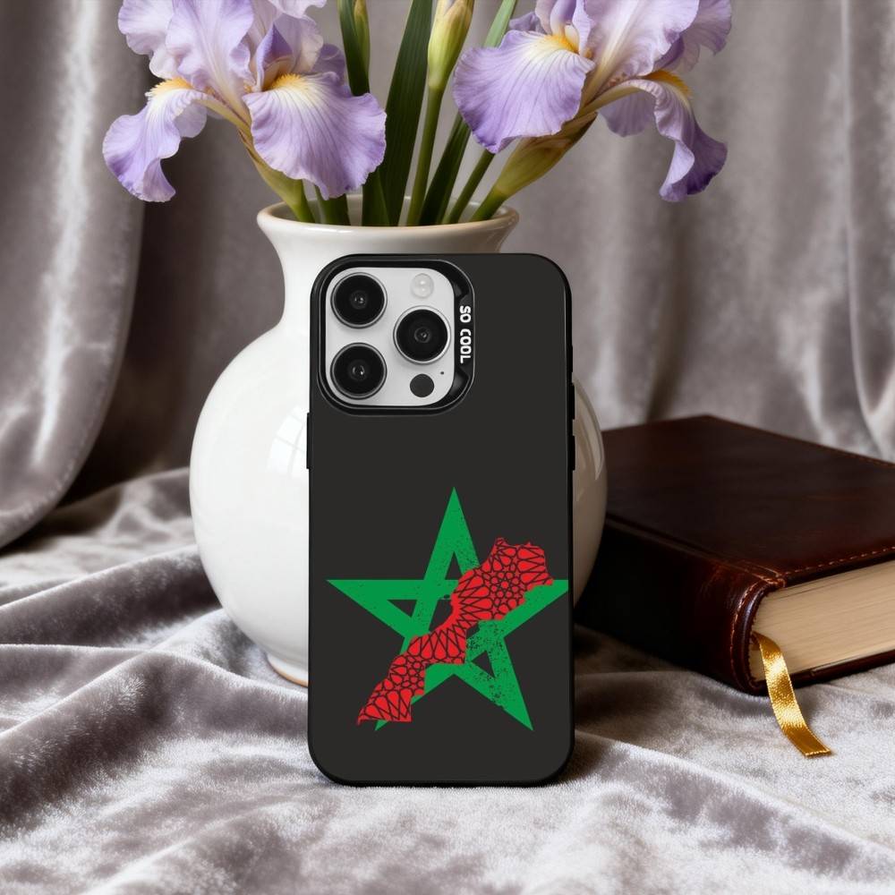 M-Марокко-C M-Марокко F-Флаг Чехол для телефона Для iPhone17,16,15,14,13,12,11 Plus,Pro Max Черный Конфетный серебристый чехол для телефона