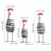 3Pcs/Set Chic Painted Chicken Statue Stylish Desktop Rooster Figurine  Home Decor