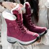 Зимние плюшевые толстые теплые и модные уличные зимние ботинки с длинными рукавами, высокие женские хлопковые ботинки