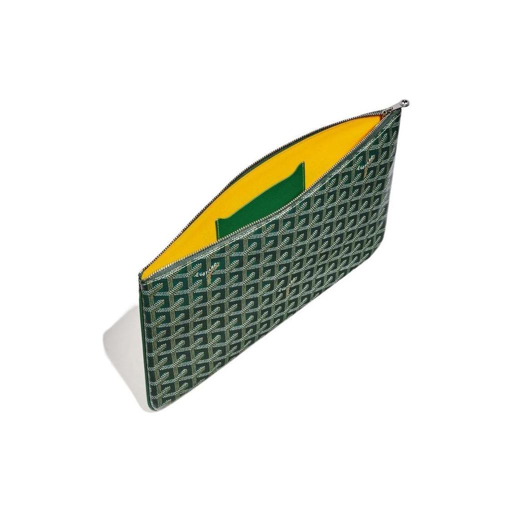 Goyard Косметичка Senat Y с полным принтом монограммы на молнии, унисекс, черная, синяя, зеленая SENAT2MMLTY